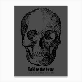 Bald Skull Spoof Canvas Print