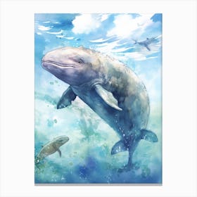 Whale In Ocean 4 Canvas Print