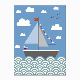 Kids Boat Canvas Print