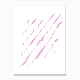 Abstract Pink Diagonal Strokes – Minimalist Modern Art Canvas Print