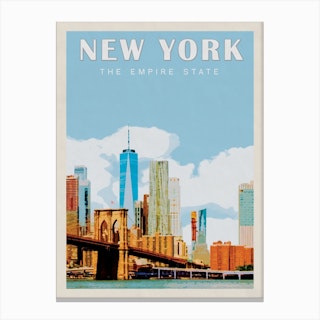 New York City Travel Poster Canvas Print