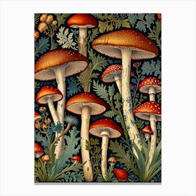 William Morris Mushrooms In A Garden 1 Canvas Print