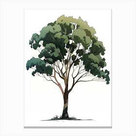 Eucalyptus Tree Pixel Illustration 1 Canvas Print