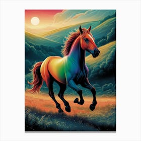 Rainbow Horse 2 Canvas Print