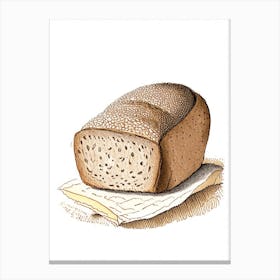 Buckwheat Bread Bakery Product Quentin Blake Illustration 3 Canvas Print