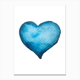 Blue Heart Canvas Print
