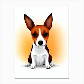 Toy Fox Terrier Illustration dog Canvas Print