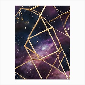 Gold Space Wallpaper Canvas Print