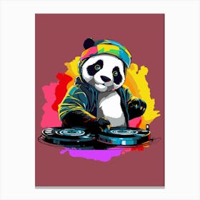 Panda Dj Canvas Print