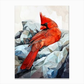 Red cardinal bird animal illustration art 1 Canvas Print