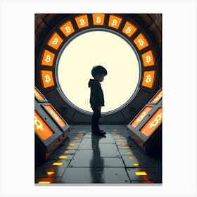 Child In A Tunnel Canvas Print