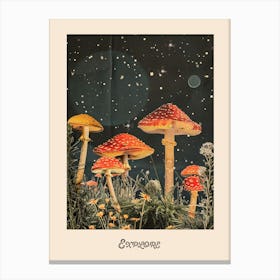 Explore Mushroom Poster 3 Canvas Print