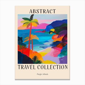 Abstract Travel Collection Poster Pacific Islands 2 Canvas Print