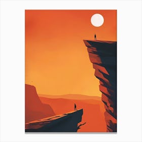 Sunset On The Cliffs Canvas Print