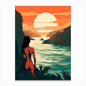 Kauai Hawaii, Usa, Bold Outlines 3 Canvas Print