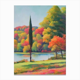 Conifers Tree Watercolour 1 Canvas Print