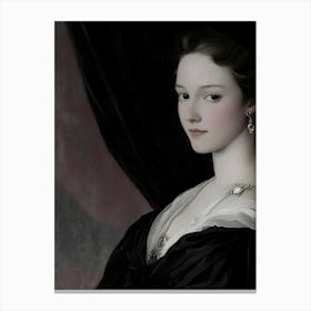 Lady In Black 1 Canvas Print