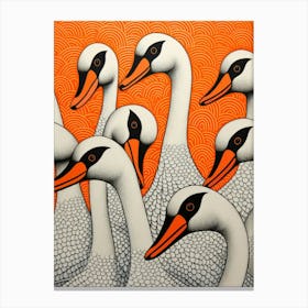 Swans 4 Canvas Print