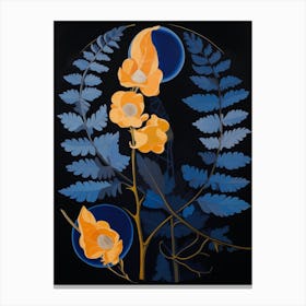 Aconitum 3 Hilma Af Klint Inspired Flower Illustration Canvas Print