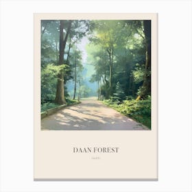 Daan Forest Park Taipei 3 Vintage Cezanne Inspired Poster Canvas Print