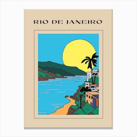 Minimal Design Style Of Rio De Janeiro, Brazil 7 Poster Canvas Print