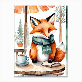 Fox In Winter Canvas Print