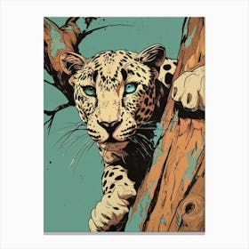 Leopard In The Tree 2 Canvas Print