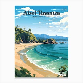 Abel Tasman National Park Poster New Zealand Travel Art Canvas Print