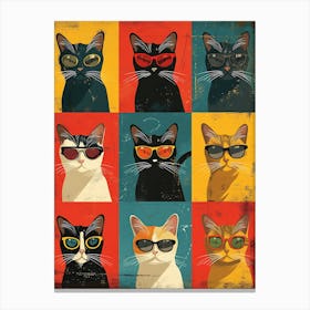 Cats In Sunglasses Canvas Print Canvas Print