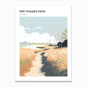 The Thames Path England 3 Hiking Trail Landscape Poster Canvas Print