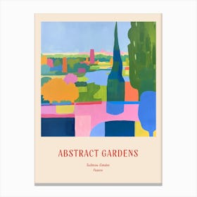 Colourful Gardens Tuileries Garden France 1 Red Poster Canvas Print