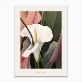 Flower Illustration Calla Lily 1 Poster Canvas Print