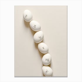 Five White Eggs Canvas Print