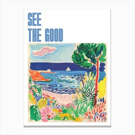 See The Good Poster Coastal Vista Matisse Style 1 Canvas Print