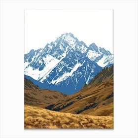 New Zealand Mountain Range Canvas Print