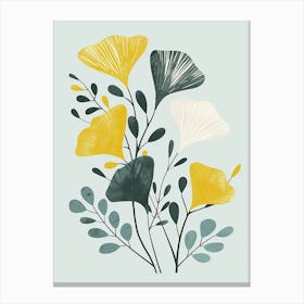 Ginkgo Tree Flat Illustration 8 Canvas Print