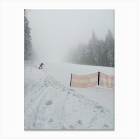 Skier In The Snow 1 Canvas Print