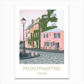 La Maison Rose, Montmartre, Paris Canvas Print