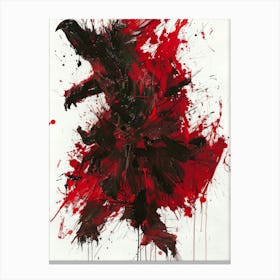 Crow Abstract Painting Canvas Print