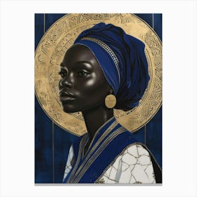 Blue Woman 13 Canvas Print