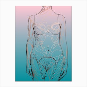 Abstract Geometric Sexy Woman (59) 1 Canvas Print