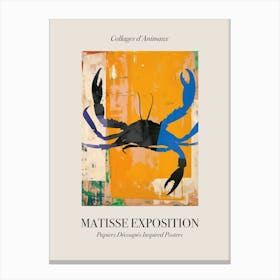 Crab 4 Matisse Inspired Exposition Animals Poster Canvas Print