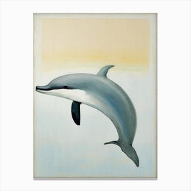 Dolphin Symbol Abstract Painting Canvas Print