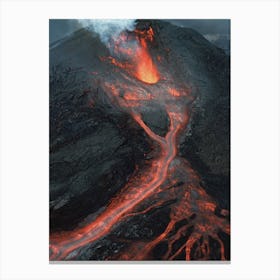 Erupting Volcano Canvas Print