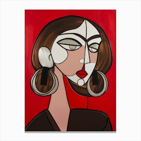 'The Woman In Red' 2 Canvas Print