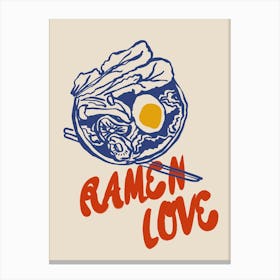 Boho Food 3 Ramen Love Stampe su tela