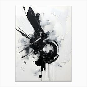 Abstract Black And White Painting 4 Canvas Print