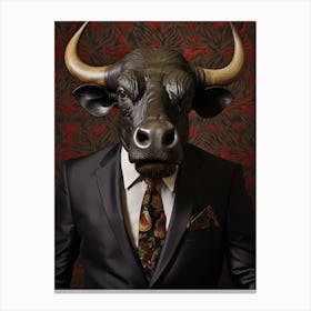 African Buffalo Wearing A Suit 3 Canvas Print