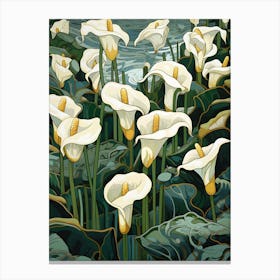 White Calla Lilies 1 Canvas Print