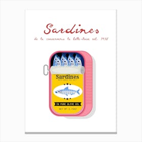 Sardines In Red Canvas Print